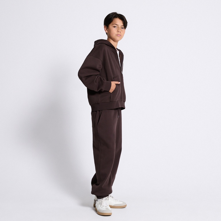 Heavy hoodie "Block" Brown